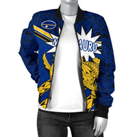 Nauru Rugby Women Bomber Jacket Version Turtle Polynesian - Polynesian Pride