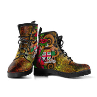 Fiji Polynesian Leather Boots - Hibiscus Vintage - Polynesian Pride