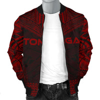 Tonga Polynesian Chief Men's Bomber Jacket - Red Version - Polynesian Pride