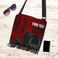 Pohnpei Personalised Crossbody Boho Handbag - Pohnpei Seal In Heartbeat Patterns Style (Red) One Style One Size Red - Polynesian Pride