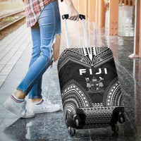 Fiji Polynesian Chief Luggage Cover - Black Version - Polynesian Pride