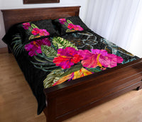 Polynesian Hibiscus Sea Turtle Quilt Bed Set - AH - King Style - Polynesian Pride