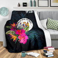 Niue Polynesian Premium Blanket - Tropical Flower - Polynesian Pride