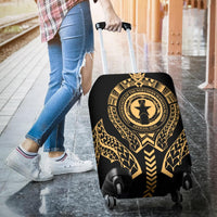 Northern Mariana Islands Luggage Cover - Micronesian Tribal Gold - Polynesian Pride