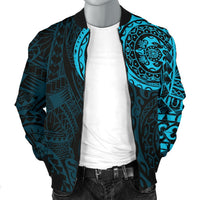 Polynesian Tattoo Style Men's Bomber Jacket Blue - Polynesian Pride