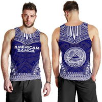 American Samoa Men's Tank Top - Polynesian Chief Flag Version - Polynesian Pride