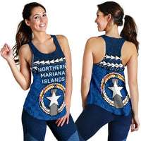 Northern Mariana Islands Polynesian Women Racerback Tank - Vibes Version - Polynesian Pride