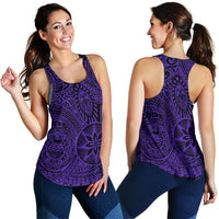 Polynesian Hawaiian Style Tribal Tattoo Violet Women's Racerback Tank Top - Polynesian Pride
