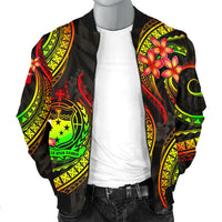 Samoa Polynesian Men Bomber Jacket - Reggae Plumeria - Polynesian Pride