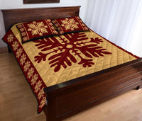 Hawaiian Quilt Pattern Tradition Palm Quilt Bed Set - Polynesian Pride