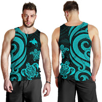 Papua New Guinea Men's Tank Top - Turquoise Tentacle Turtle - Polynesian Pride