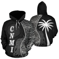 Northern Mariana Islands Polynesian Hoodie Coconut Tree Black Unisex Black - Polynesian Pride