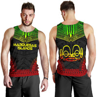 Marquesas Islands Men's Tank Top - Polynesian Chief Reggae Version - Polynesian Pride