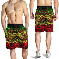 Samoa Men's Shorts - Reggae Shark Polynesian Tattoo - Polynesian Pride