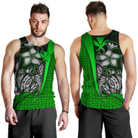 Polynesian Hawaii Men Tank Top Green - Turtle with Hook GREEN - Polynesian Pride