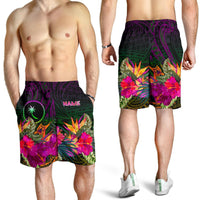 Chuuk Personalised Men's Shorts - Summer Hibiscus - Polynesian Pride