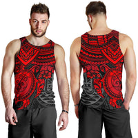 Tahiti Polynesian Men's Tank Top - Red Turtle RED - Polynesian Pride