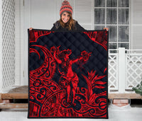 Polynesian Hawaii Premium Quilt - Hula Girl Red - Polynesian Pride