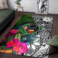 Pohnpei Area Rug - Turtle Plumeria Banana Leaf - Polynesian Pride