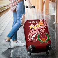 Pohnpei Luggage Covers - Pohnpei Seal Polynesian Patterns Plumeria - Polynesian Pride
