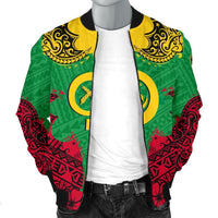 Vanuatu Men's Bomber Jacket Melanesia Island Paradise - Polynesian Pride