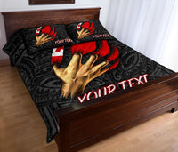 Tonga Personalised Quilt Bed Set - Tonga In Me (Black) - Polynesian Pride