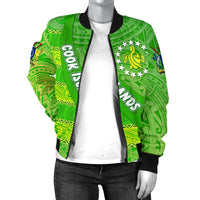 Cook Islands Women Bomber Jacket Polynesian Victorian Vibes - Polynesian Pride