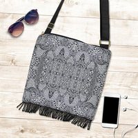 Polynesian Tribal Crossbody Boho Handbag Grey - Polynesian Pride