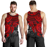 Tonga Polynesian Men's Tank Top - Red Turtle - Polynesian Pride
