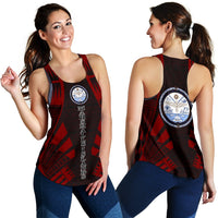 Marshall Islands Women Racerback Tank - Polynesian Tattoo Red - Polynesian Pride