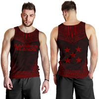 Gambier Islands Men's Tank Top - Polynesian Chief Red Version - Polynesian Pride