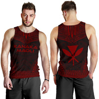 Kanaka Maoli Men's Tank Top - Polynesian Chief Red Version - Polynesian Pride