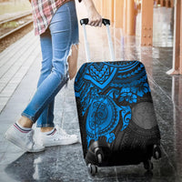 Northern Mariana Islands Polynesian Luggage Covers - Blue Turtle - Polynesian Pride