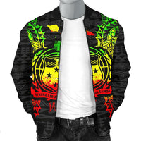 Samoa Polynesian Men's Bomber Jacket Map Reggae - Polynesian Pride