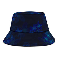 Samoa Polynesian Bucket Hat - Blue Turtle Hibiscus - Polynesian Pride