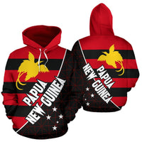 Papua New Guinea Hoodie Papua New Guinea Flag Unisex Black - Polynesian Pride
