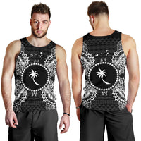 Chuuk Polynesian Men Tank Top Map Black - Polynesian Pride