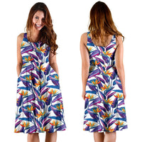 Hawaii Tropical Strelitzia Midi Dress - Polynesian Pride