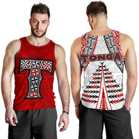 Tonga Men's Tank Top - Polynesian Peak Red - Polynesian Pride