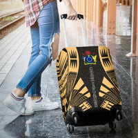 Cook Islands Luggage Cover - Polynesian Tattoo Gold - Polynesian Pride