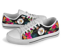 Niue Low Top Shoe - Hibiscus Polynesian Pattern - Polynesian Pride
