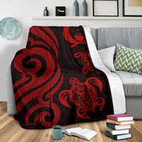 Pohnpei Micronesian Premium Blanket - Red Tentacle Turtle - Polynesian Pride