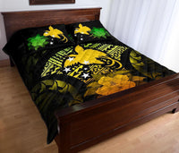 Papua New Guinea Polynesian Quilt Bed Set Hibiscus Reggae - Polynesian Pride