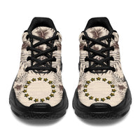 Cook Islands Chunky Sneakers - The Beige Hibiscus - Polynesian Pride