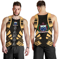 Samoa Men Tank Top - Polynesian Tattoo Gold - Polynesian Pride