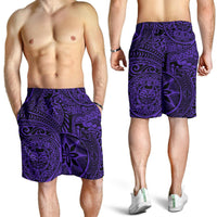 Polynesian Hawaiian Style Tribal Tattoo Violet Men's Short - Polynesian Pride