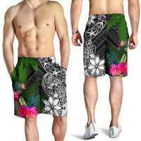 American Samoa Men Shorts - Turtle Plumeria Banana Leaf - Polynesian Pride