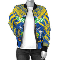 Solomon Islands Women Bomber Jacket Simple Coat Of Arms Rugby - Polynesian Pride