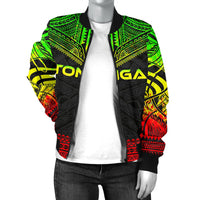 Tonga Polynesian Chief Women'S Bomber Jacket - Reggae Version - Polynesian Pride