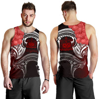 Samoa Men's Tank Top - Samoa Seal Wave Style (Red) - Polynesian Pride